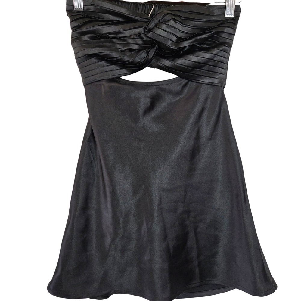 Princess Polly Satin Mini Dressβ Strapless Twist Front Cutout Going Out